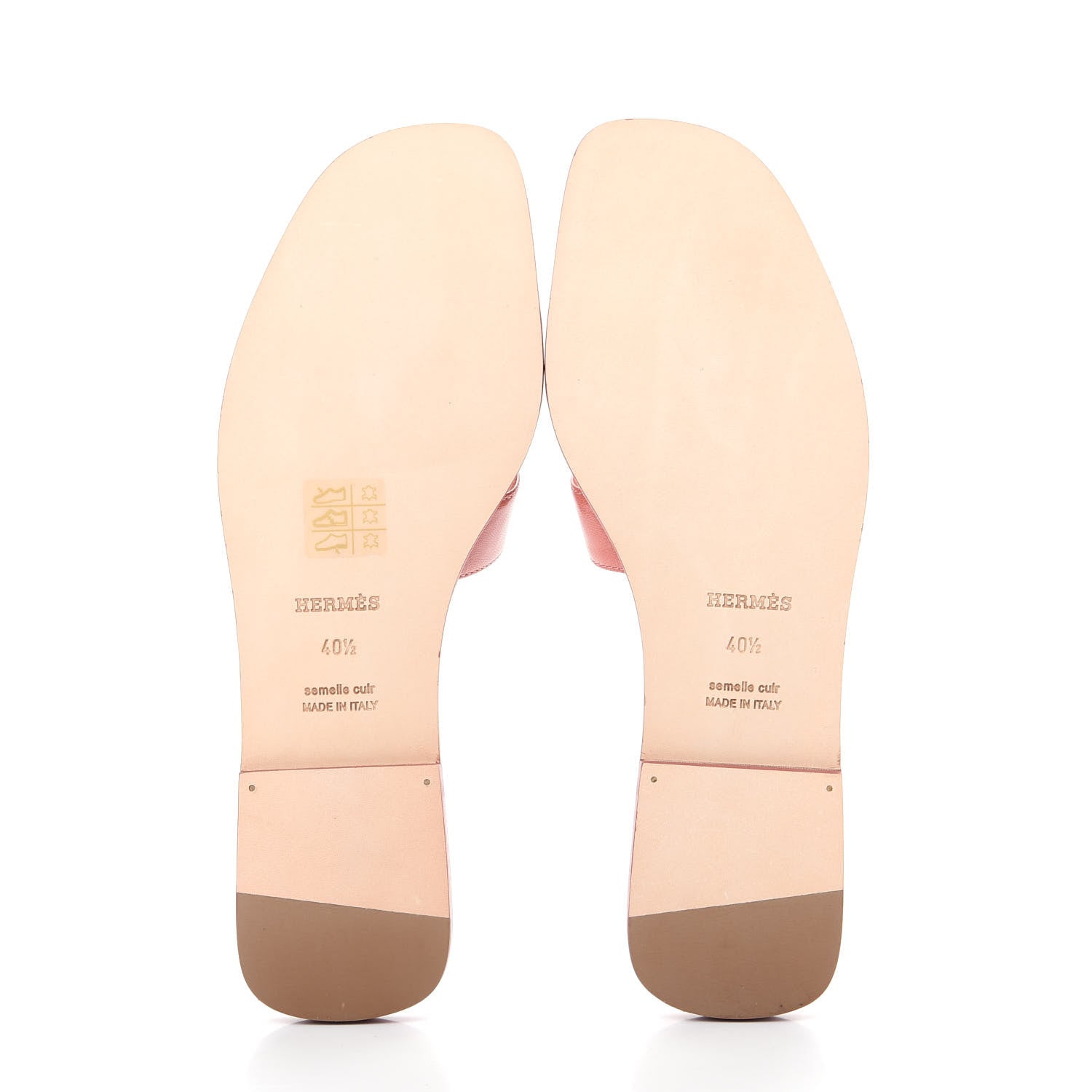 Hermes Goatskin Oran Sandals 40.5 Rouge Blush 6 of 11