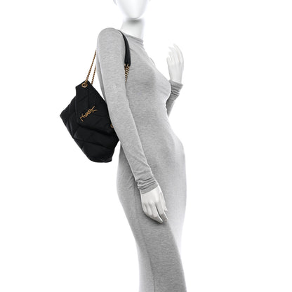 Saint Laurent Nylon Quilted Small Loulou Puffer Monogram Chain Satchel Black 2 of 10