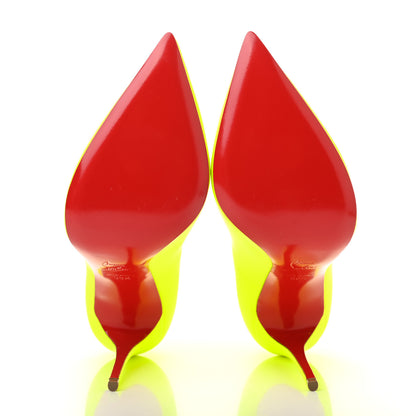 Christian Louboutin Calfskin Hot Chick 100 Pumps 38.5 Fluo 5 of 7