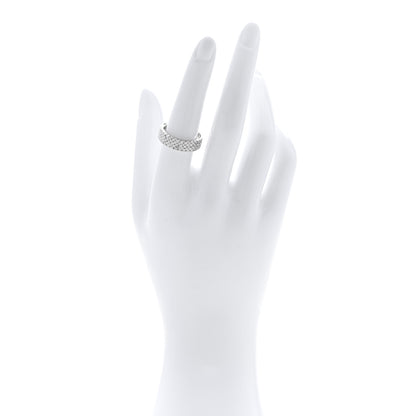 Parker & West by FASHIONPHILE 18K White Gold Diamond 1.00ctw Three Row Half Band Ring 54 7 2 of 5