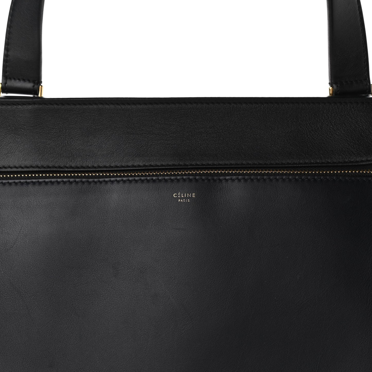 Supple Calfskin Large Edge Shoulder Bag Navy Black