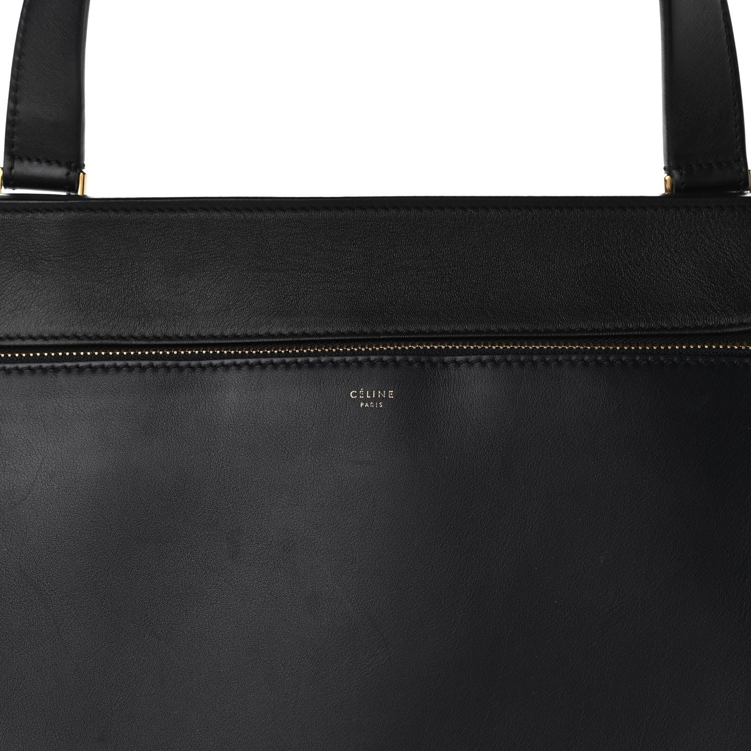 Celine Supple Calfskin Large Edge Shoulder Bag Navy Black 7 of 9