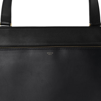Celine Supple Calfskin Large Edge Shoulder Bag Navy Black 7 of 9