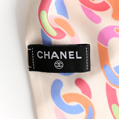 Chanel Silk CC Twilly Hair Tie White Multicolor 2 of 3