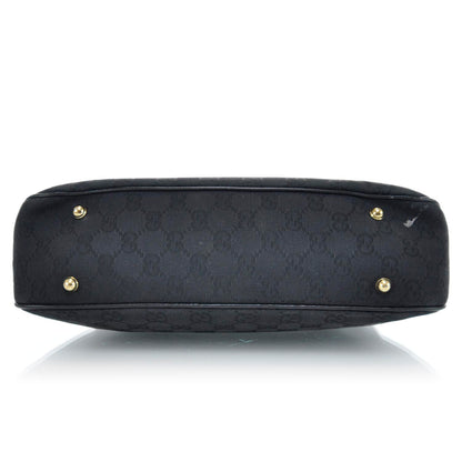 Gucci Monogram Anita Bamboo Top Handle Bag Black 5 of 11