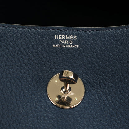 Hermes Taurillon Clemence Lindy 34 Bleu De Malte 6 of 7