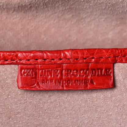 Nancy Gonzalez Crocodile Tote Red 6 of 13