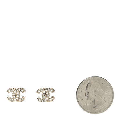 Chanel Crystal CC Earrings Gold 2 of 4
