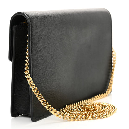 Fendi Vitello Cruise F is Fendi Medium Envelope Wallet on Chain Black 3 of 14
