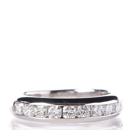 Tiffany Platinum Diamond Princess Half Circle Lucida Wedding Band Ring 46.8 4 1 of 5