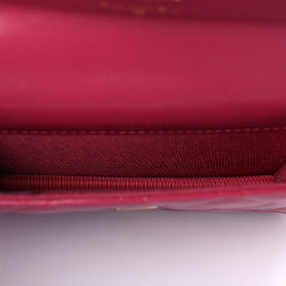 Chanel Lambskin Quilted Pearl Crush Clutch With Chain Fuchsia 4 of 8