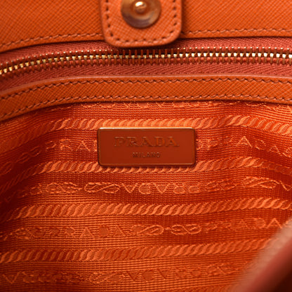 Prada Saffiano Lux Small Tote Papaya 8 of 10