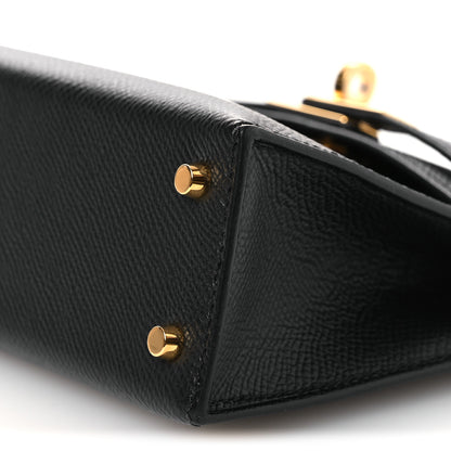 Hermes Epsom Mini Kelly Sellier 20 Black Black 10 of 12