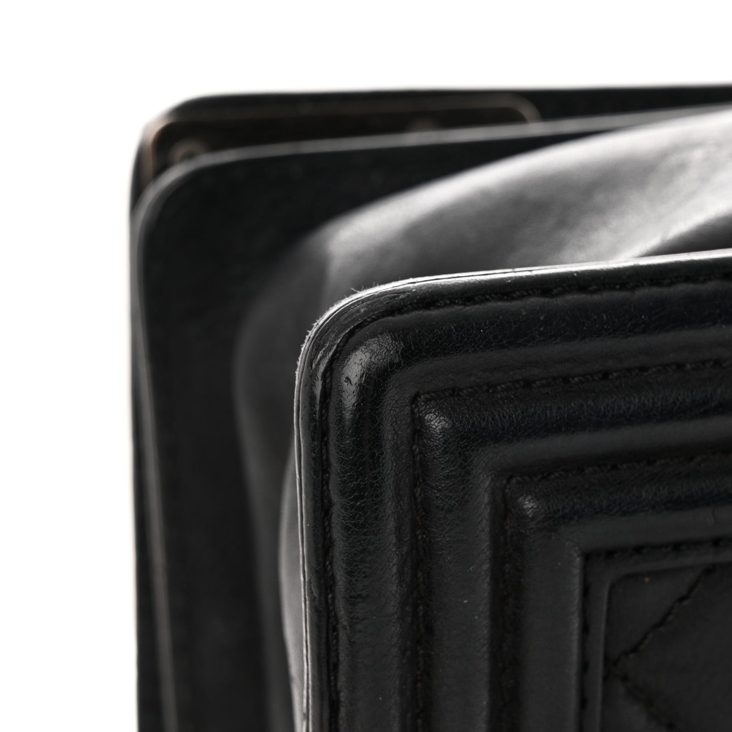Calfskin Quilted Metal Embellished Paris Dallas Medium Boy Flap Black