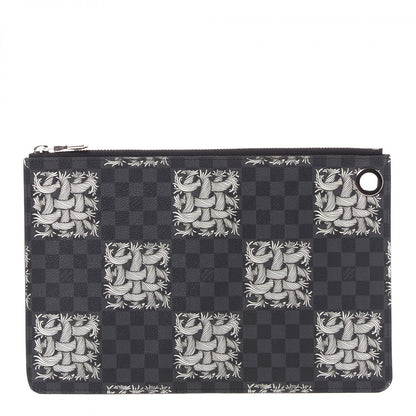 Louis Vuitton Damier Graphite Rope Pochette Jour PM White 1 of 7