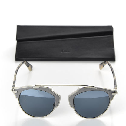 Christian Dior Metal Lambskin Mirrored So Real Sunglasses Blue Tortoise 8 of 8