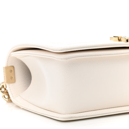 Chanel Caviar Quilted Medium Boy Flap White 9 of 11