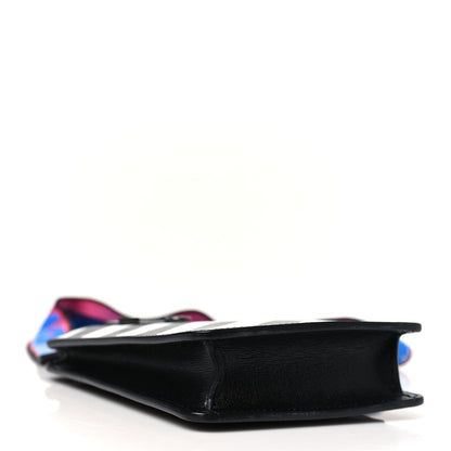 Off-White Saffiano Striped Phone Bag Black White 4 of 9