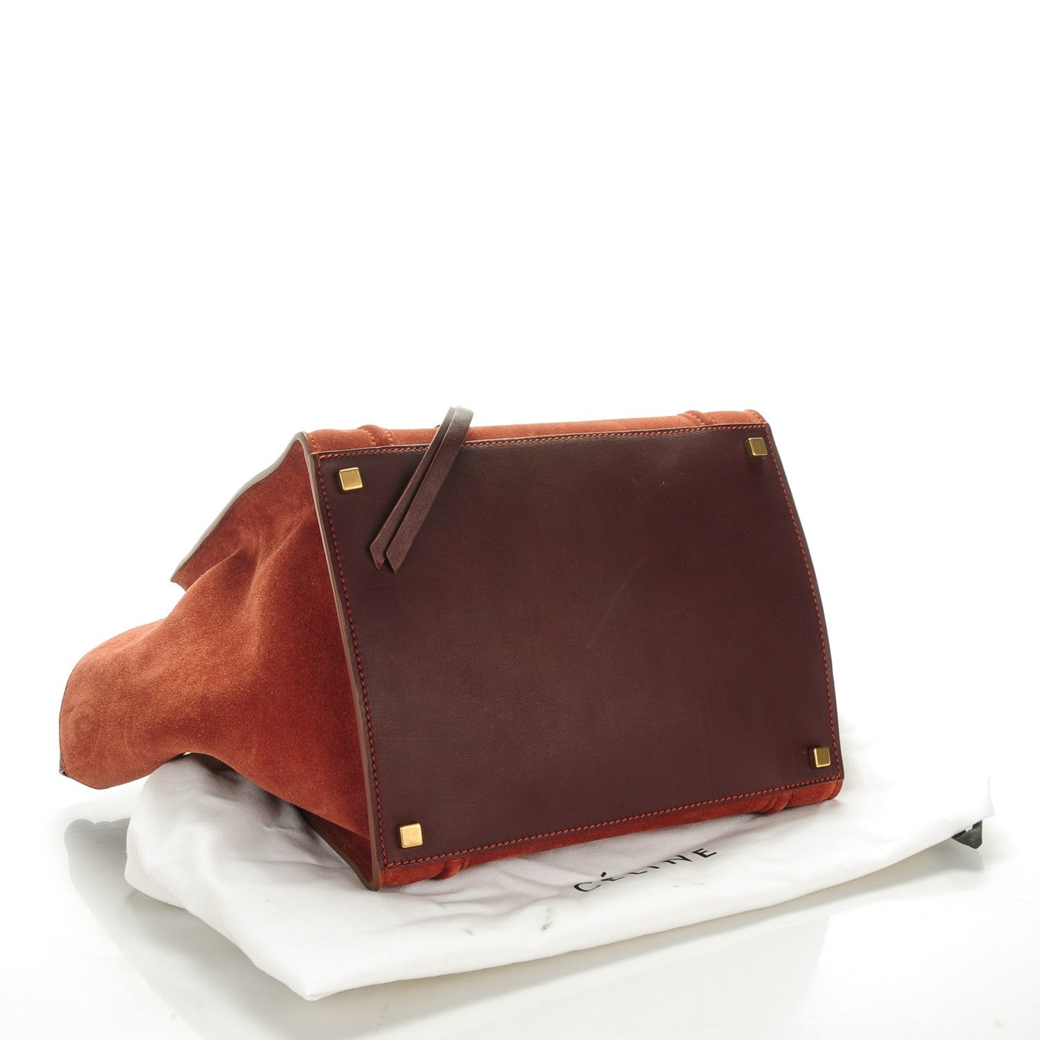 Celine Suede Medium Phantom Luggage Rust 4 of 7