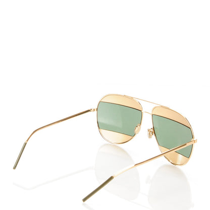 Christian Dior Split 1 Aviator Sunglasses Gold 5 of 10