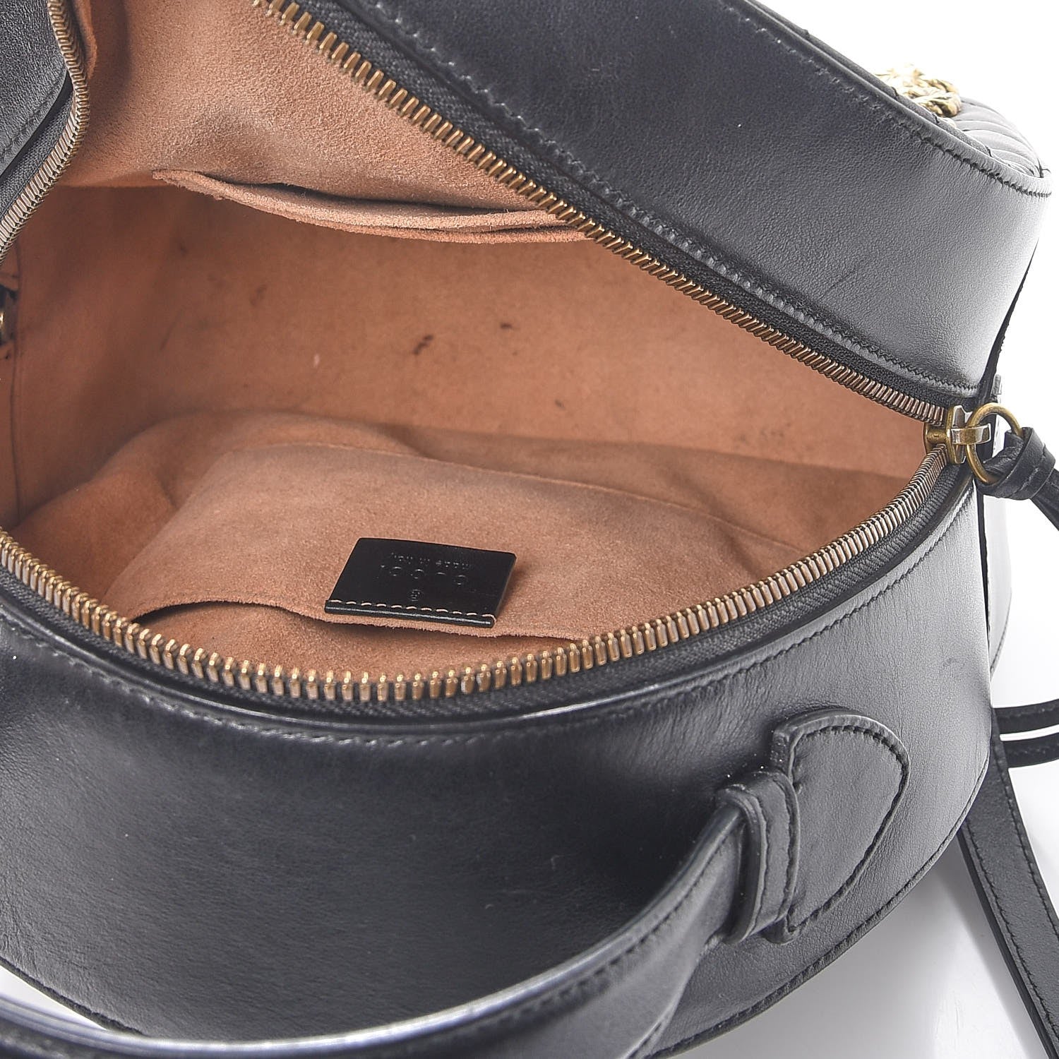 Gucci Calfskin Matelasse Animal Studs GG Marmont Dome Backpack Black 5 of 8