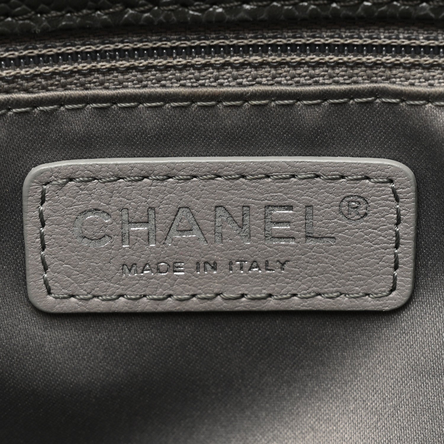 Chanel Caviar Quilted Grand Shopping Tote GST Dark Grey 8 of 22