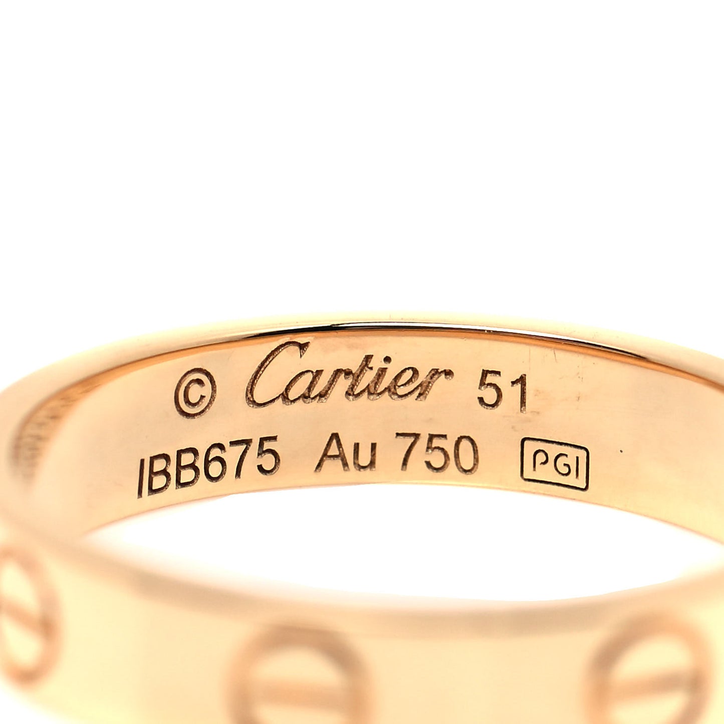 18K Yellow Gold 3.5mm LOVE Wedding Band Ring 51 5.75