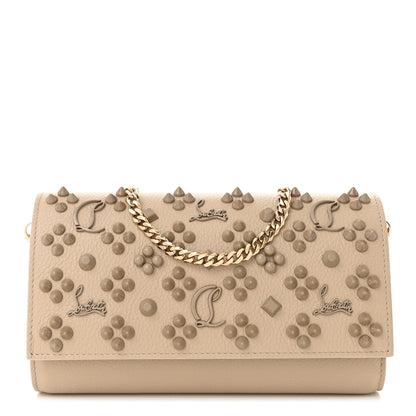 Christian Louboutin Calfskin Spikes Loubinthesky Paloma Clutch Saharienne 1 of 11