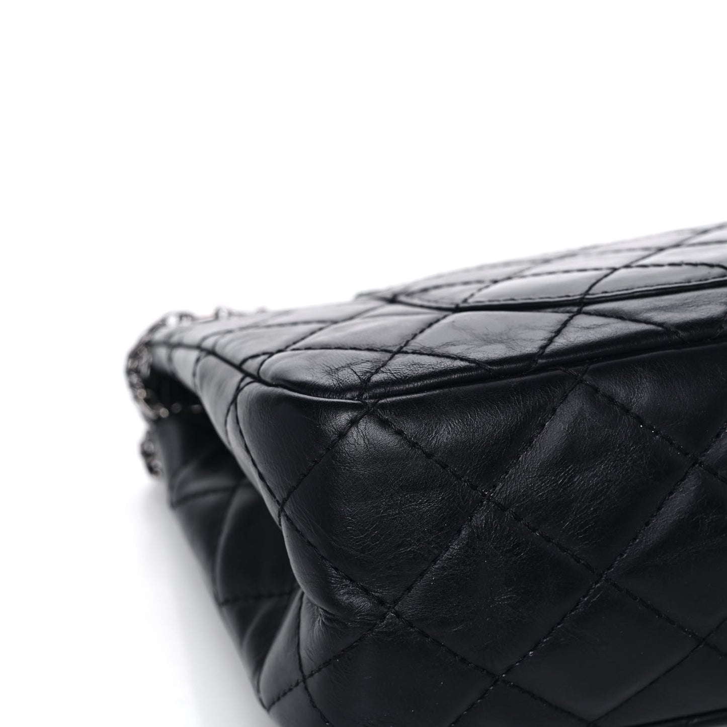 Aged Calfskin Quilted 2.55 Reissue 227 Flap Navy Blue