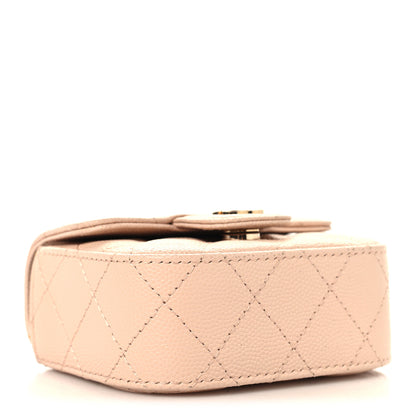 Chanel Caviar Quilted Mini Clutch With Chain Light Beige 4 of 10