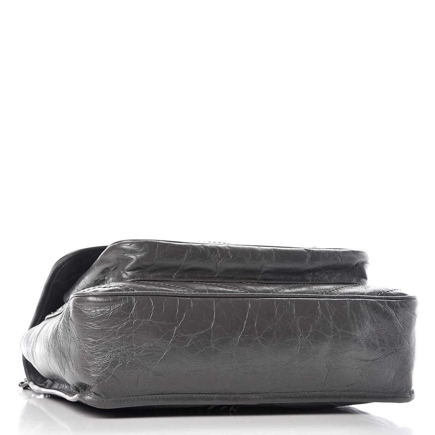 Crinkled Calfskin Matelasse Monogram Large Niki Chain Satchel Storm