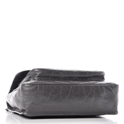 Saint Laurent Crinkled Calfskin Matelasse Monogram Large Niki Chain Satchel Storm 5 of 9