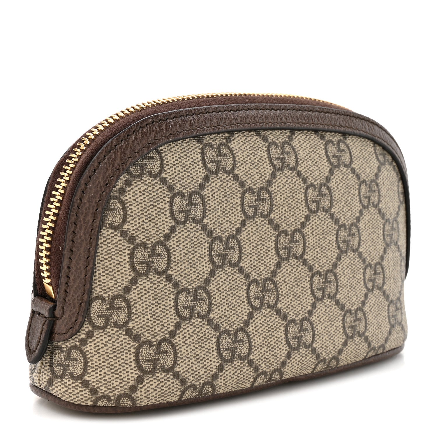 Gucci GG Supreme Monogram Textured Calfskin Web Medium Ophidia Cosmetic Case Beige Ebony New Acero 3 of 7