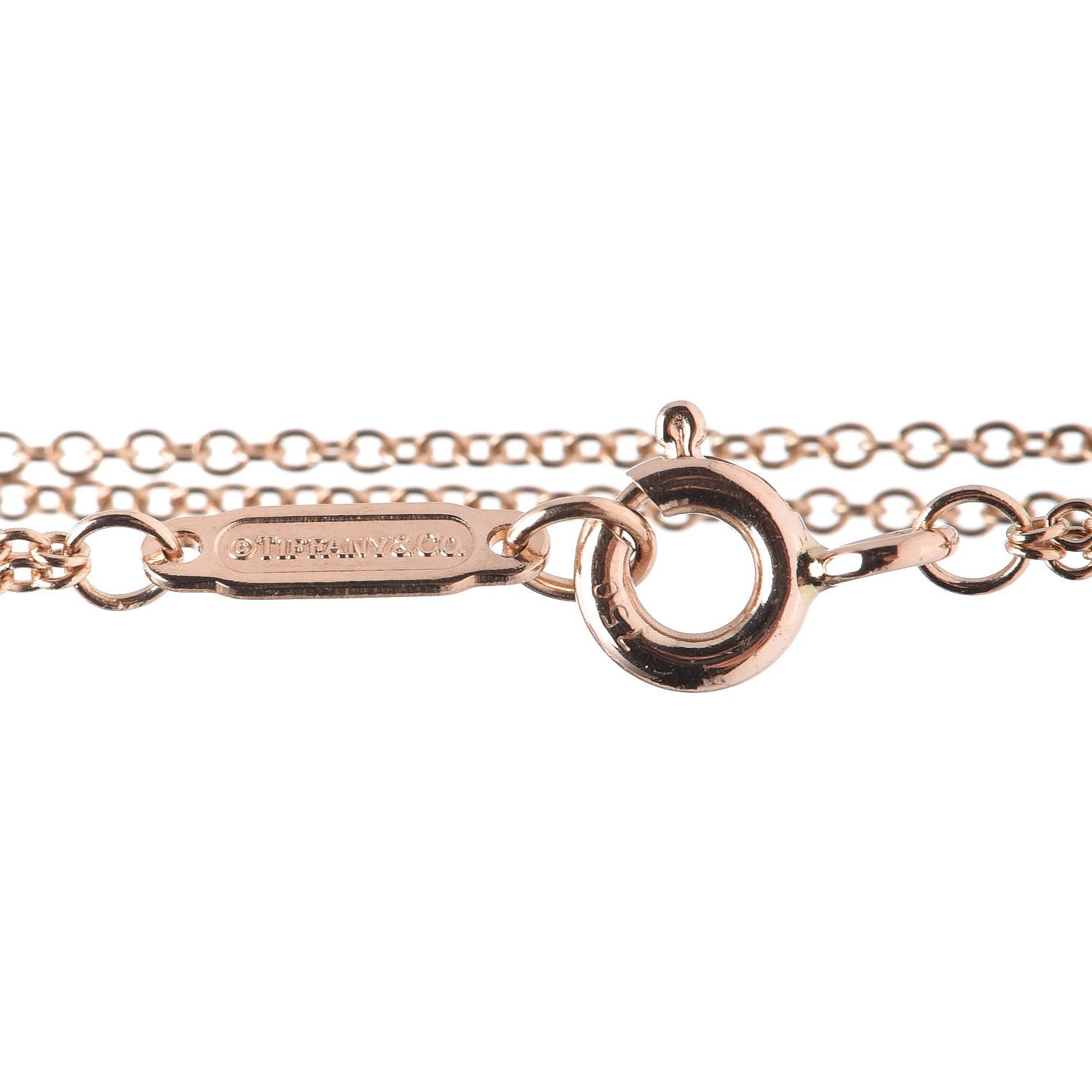 Tiffany 18K Rose Gold Diamond .17ct Solitaire Bracelet 4 of 5