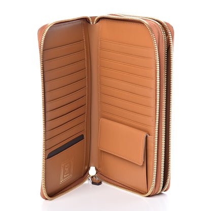 MCM Visetos Double Zip Around Organizer Wallet Cognac 6 of 10