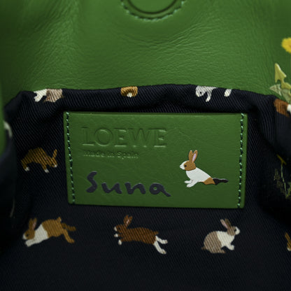 Loewe x SUNA FUJITA Nappa Bunny Mini Flamenco Knot Clutch Tropical Green 6 of 10