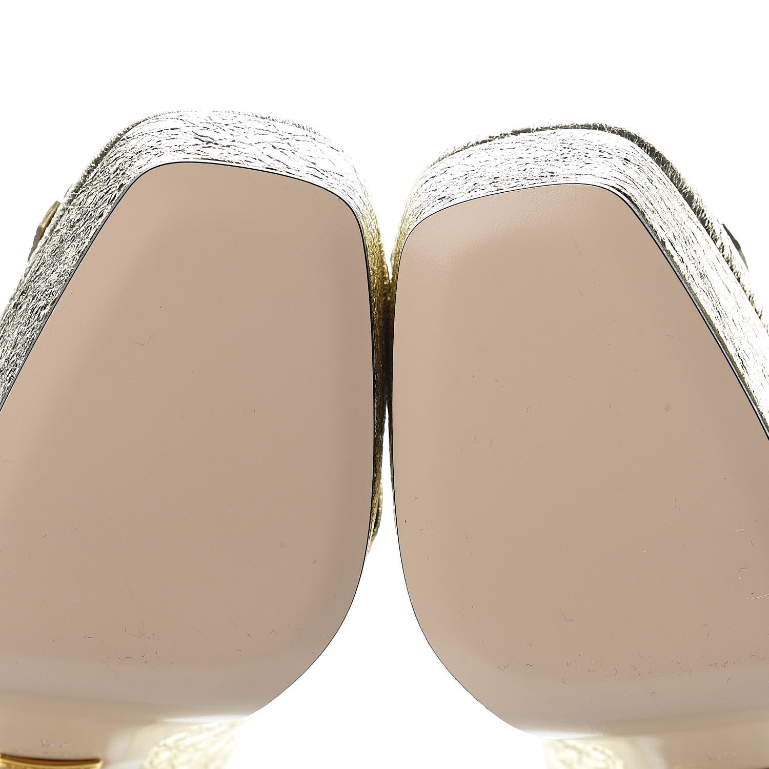 Gucci Galassia GG Marmont Fringe Platform Loafer Pumps 40 Platino 7 of 9
