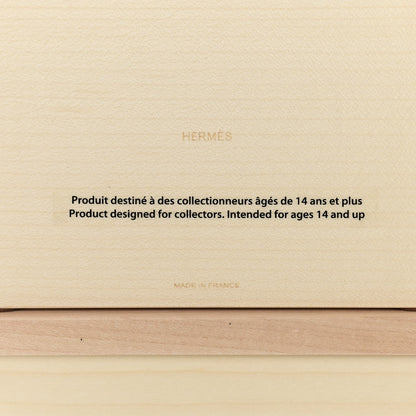 Hermes Natural Maple Wood Taurillon Palio Backgammon Game Set 6 of 8