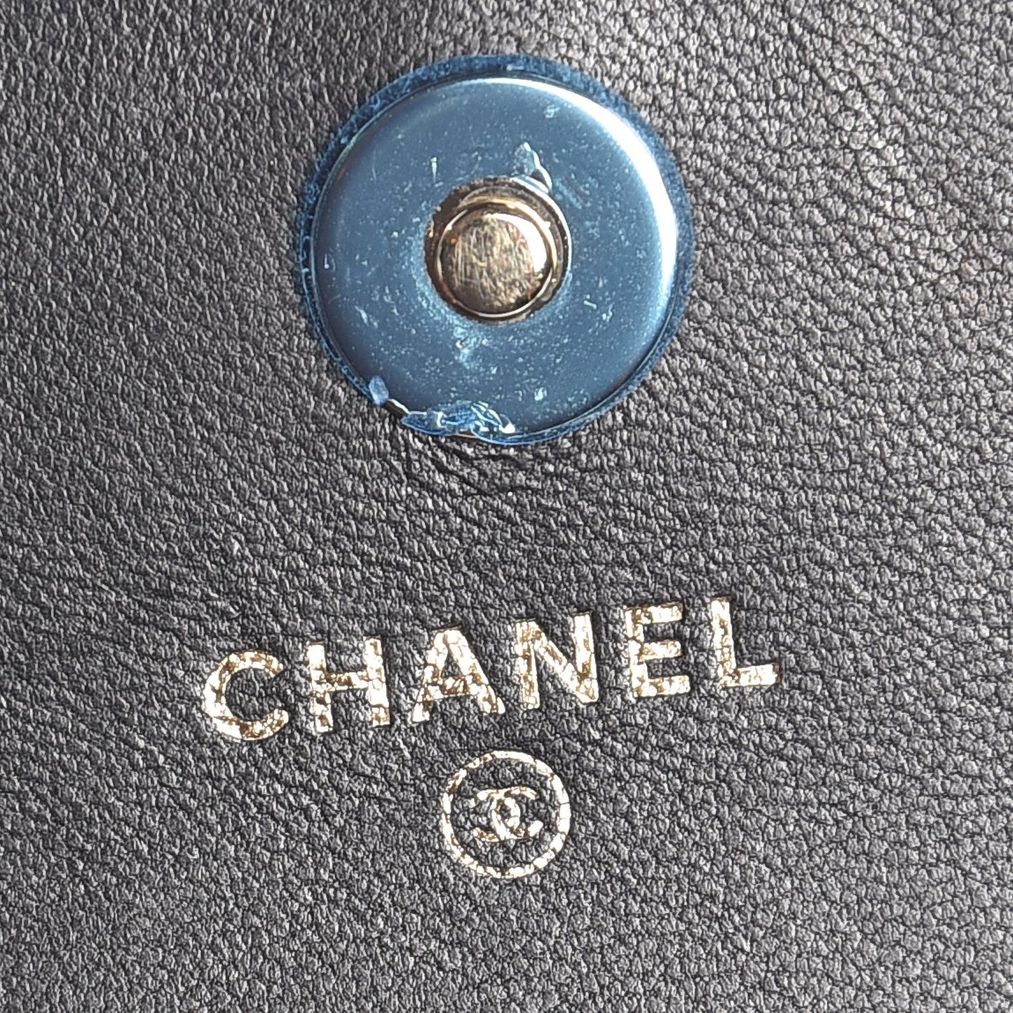 Lambskin Studded Wallet on Removable Chain Black