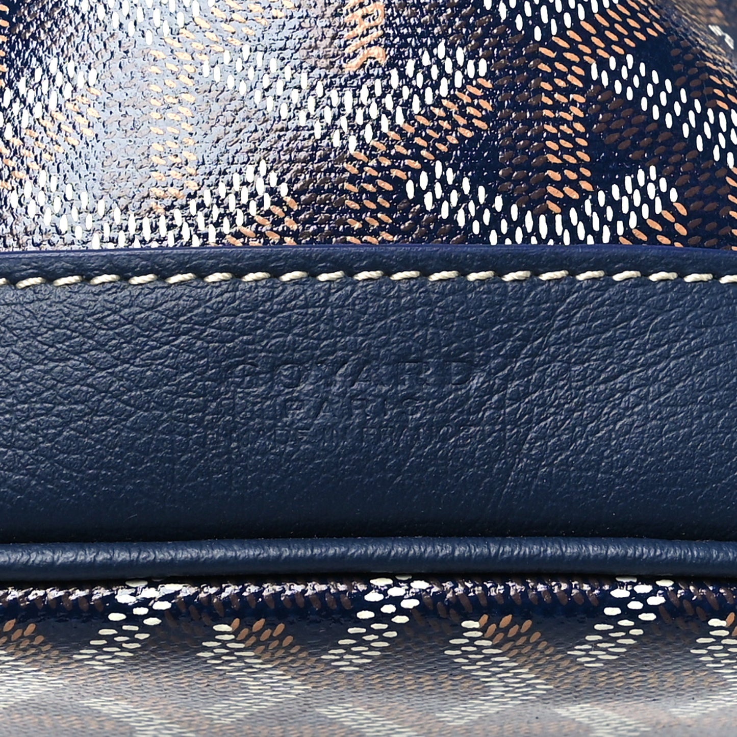Goyardine Petit Flot Bucket Bag PM Navy
