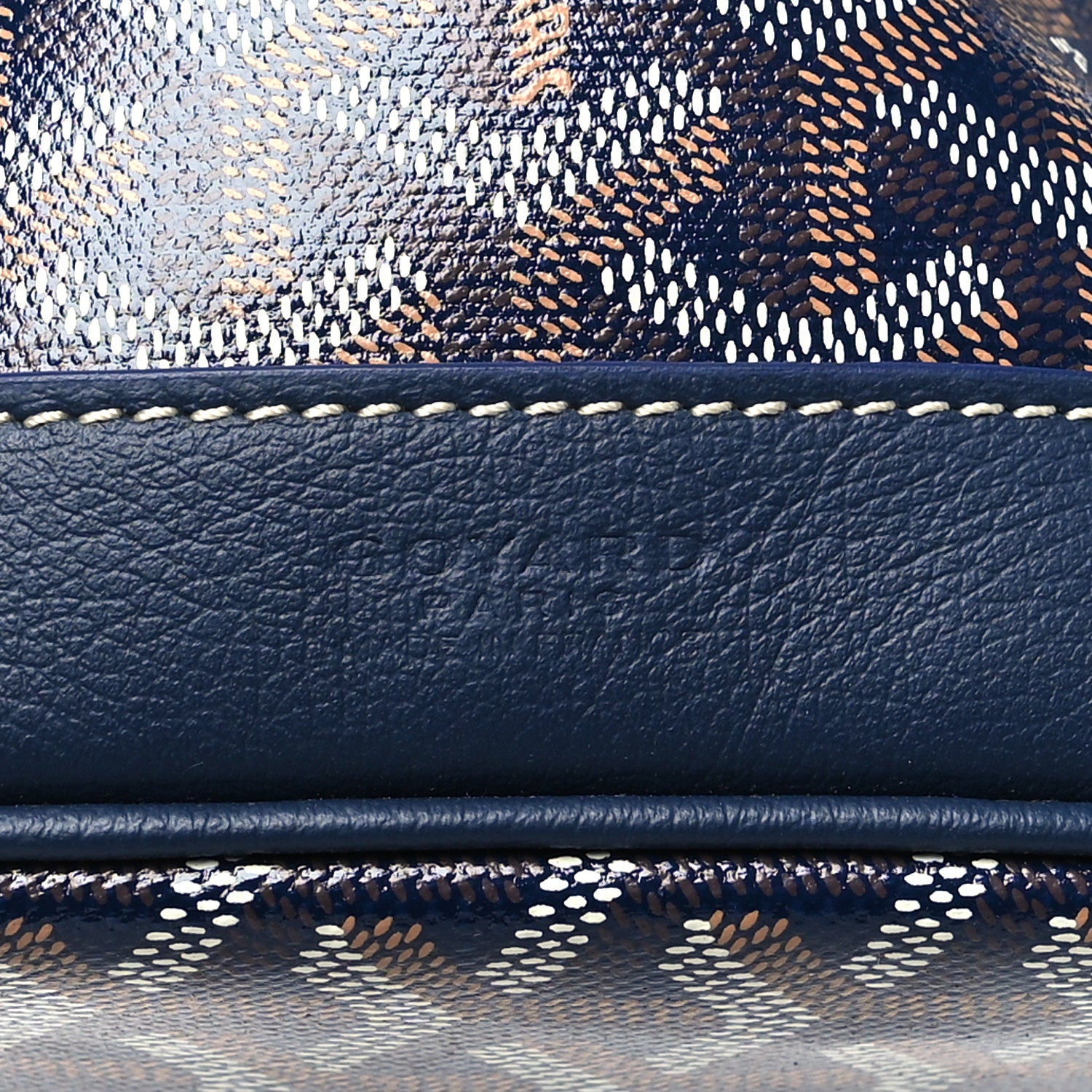 Goyard Goyardine Petit Flot Bucket Bag PM Navy 6 of 9