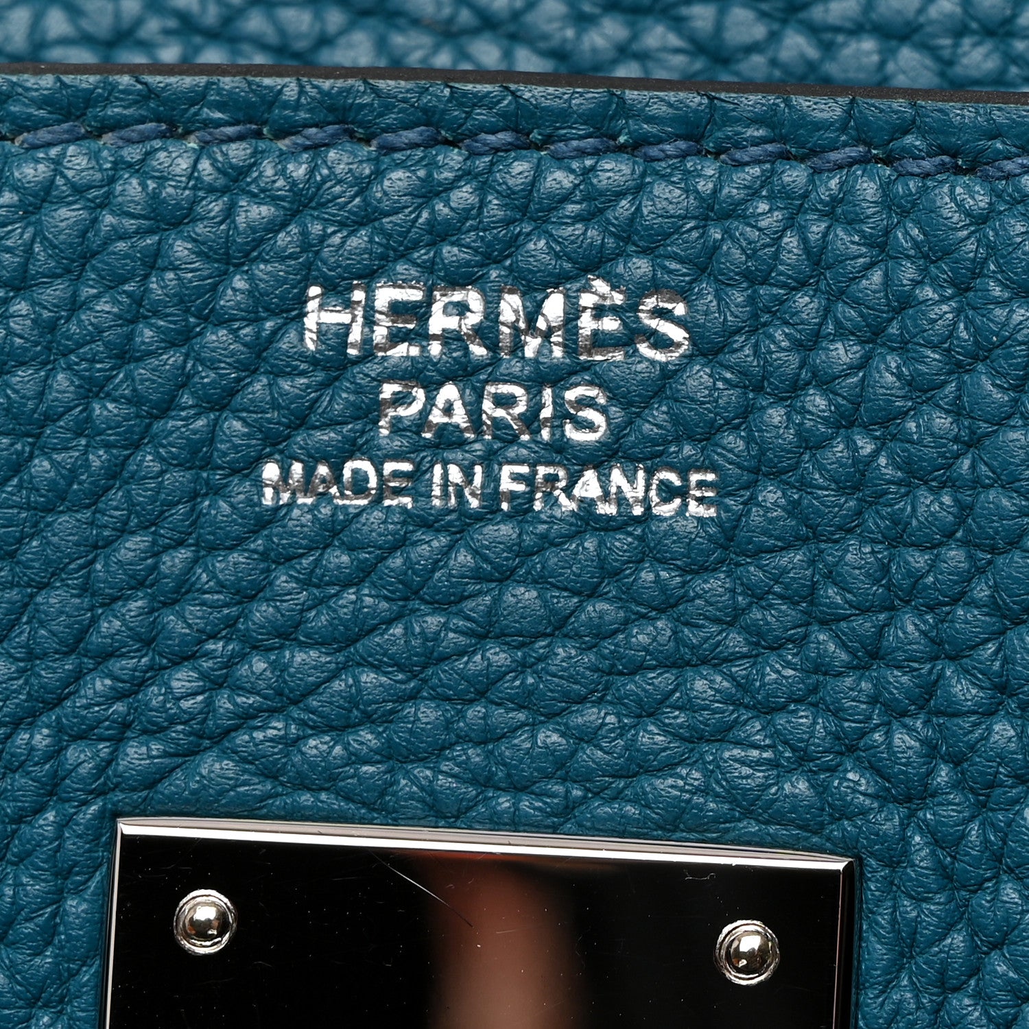 Hermes Taurillon Clemence Birkin 30 Bleu Izmir 6 of 18