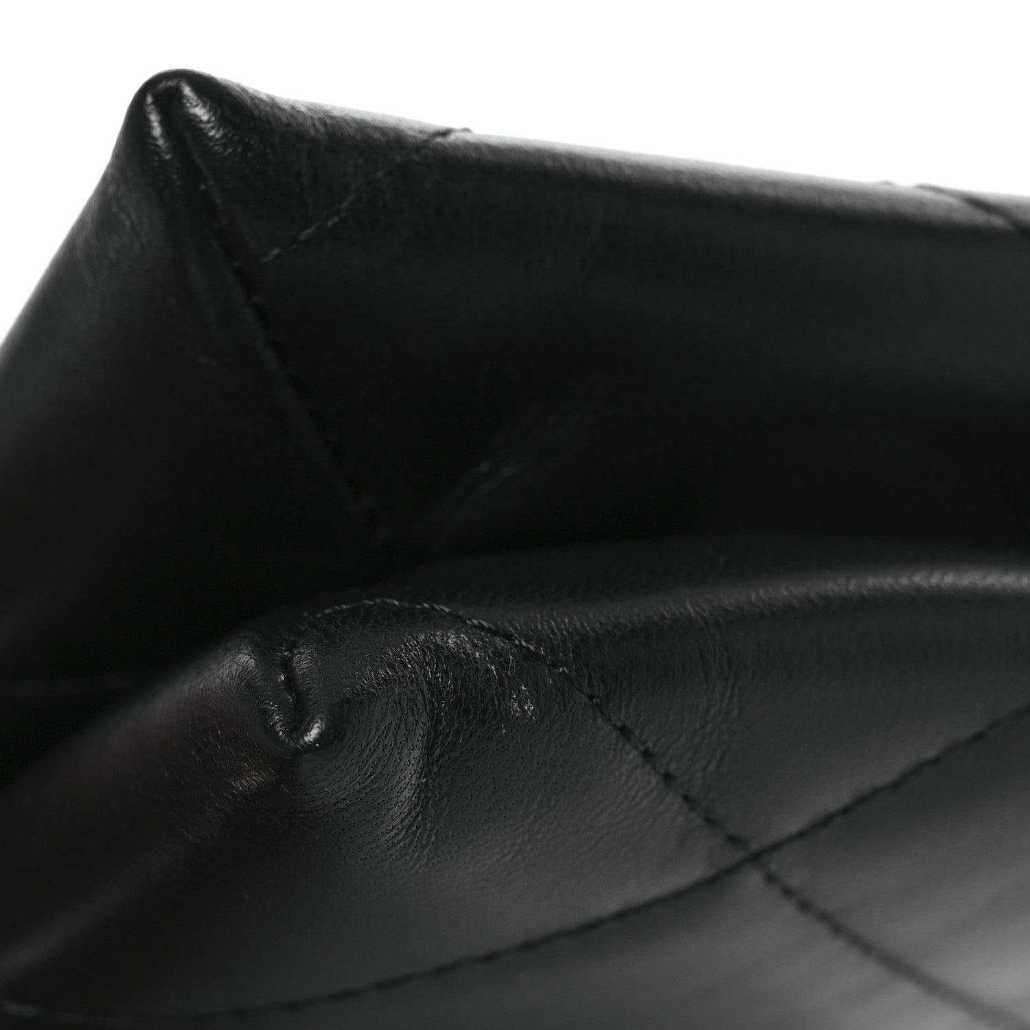 Chanel Shiny Goatskin Quilted Small Chanel 19 Pouch With Handle Black 11 of 12