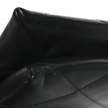 Chanel Shiny Goatskin Quilted Small Chanel 19 Pouch With Handle Black 11 of 12