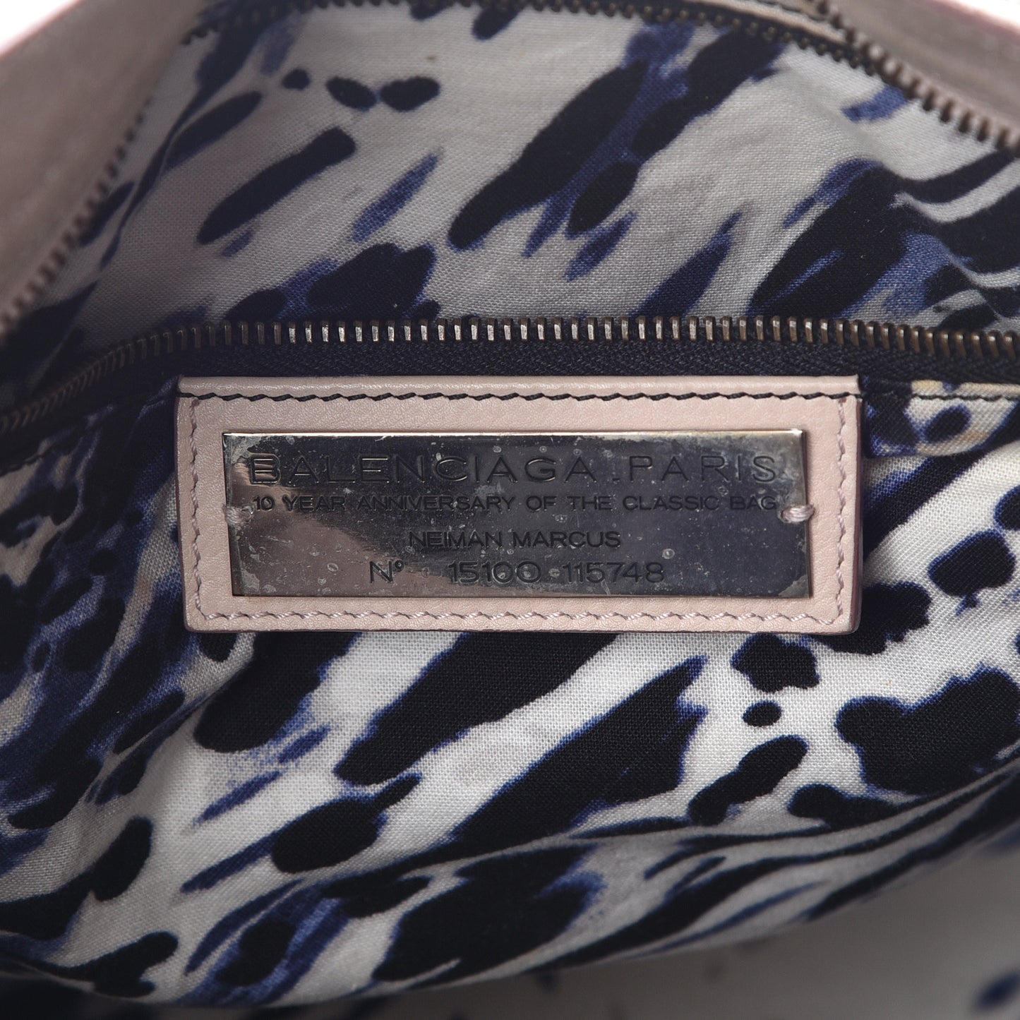 Metallic Craquele Calfskin Classic Hardware City Bois de Rose