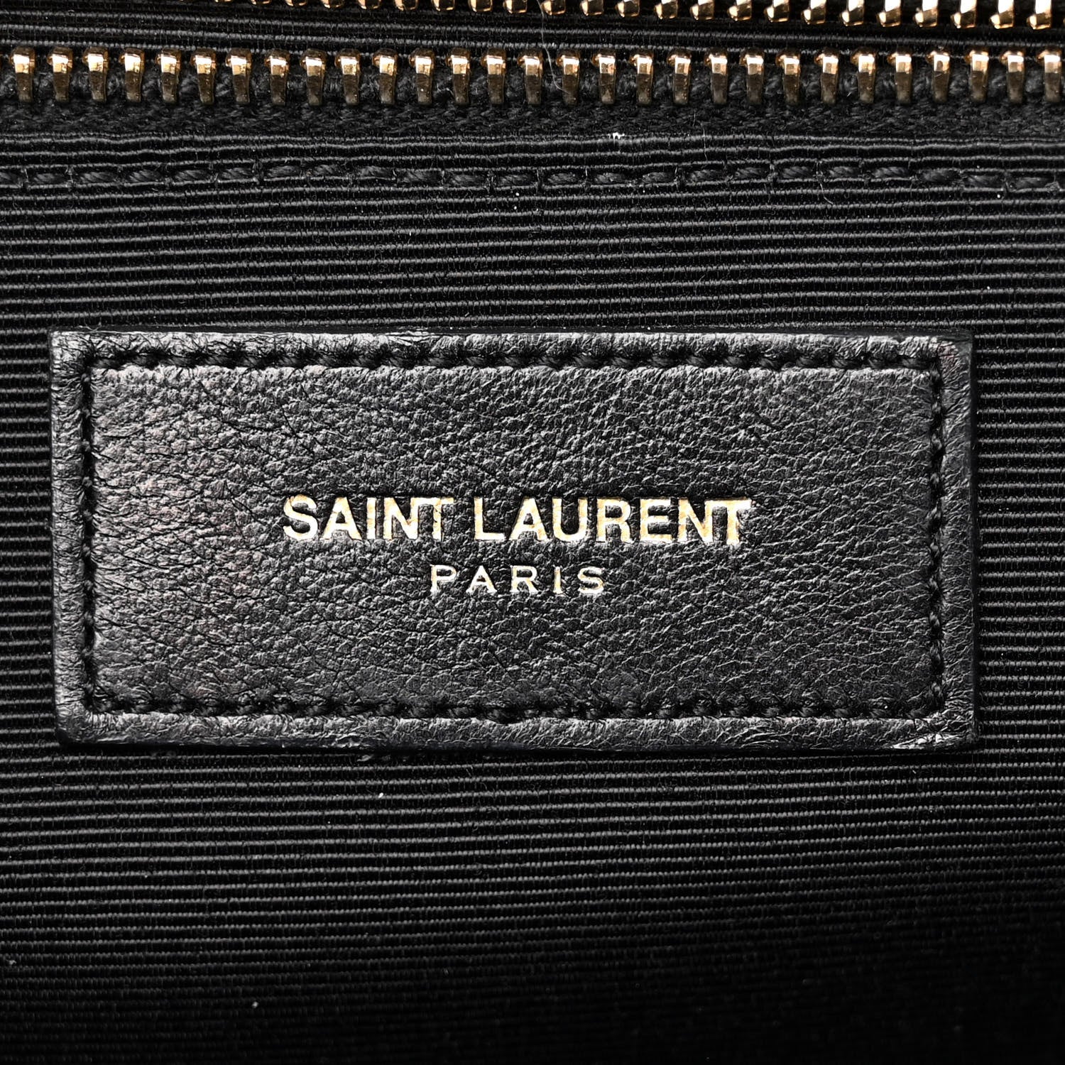 Saint Laurent Smooth Calfskin Matelasse Chevron Large Monogram Satchel Black 6 of 10