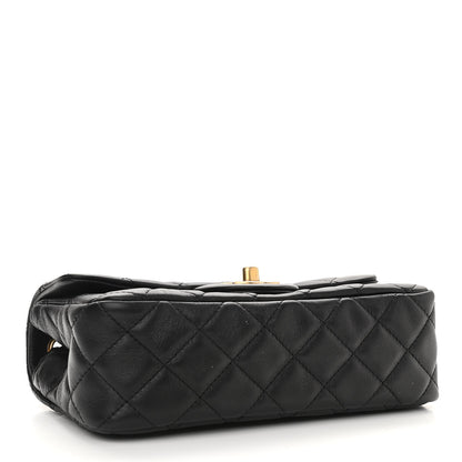 Chanel Lambskin Quilted Mini Rectangular Pearl Crush Flap Black 4 of 11
