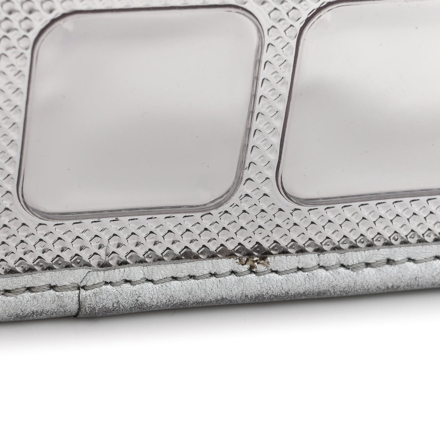 Vinyl Large Ice Cube Flap Silver