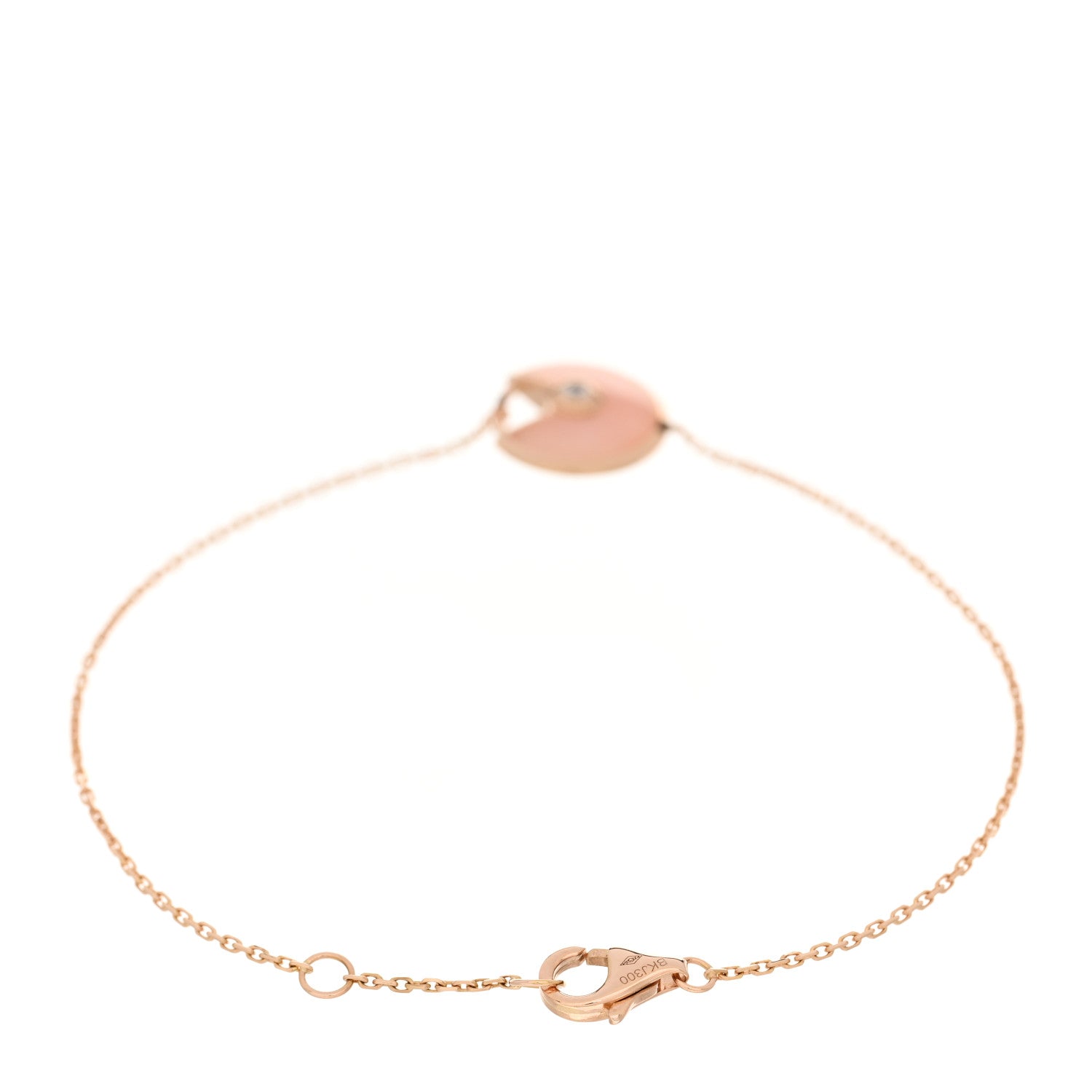 Cartier 18K Pink Gold Diamond Pink Opal Amulette de Cartier Bracelet 2 of 3
