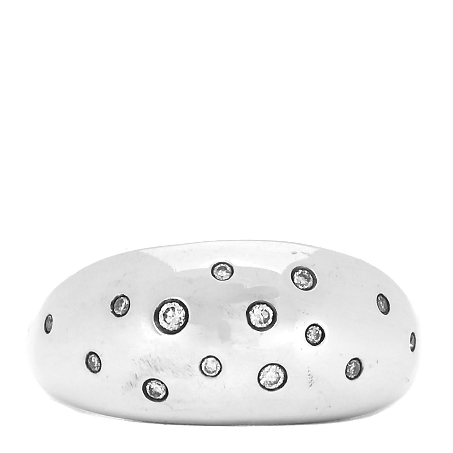 David Yurman Sterling Silver Diamond Dome Ring 54 7 1 of 4